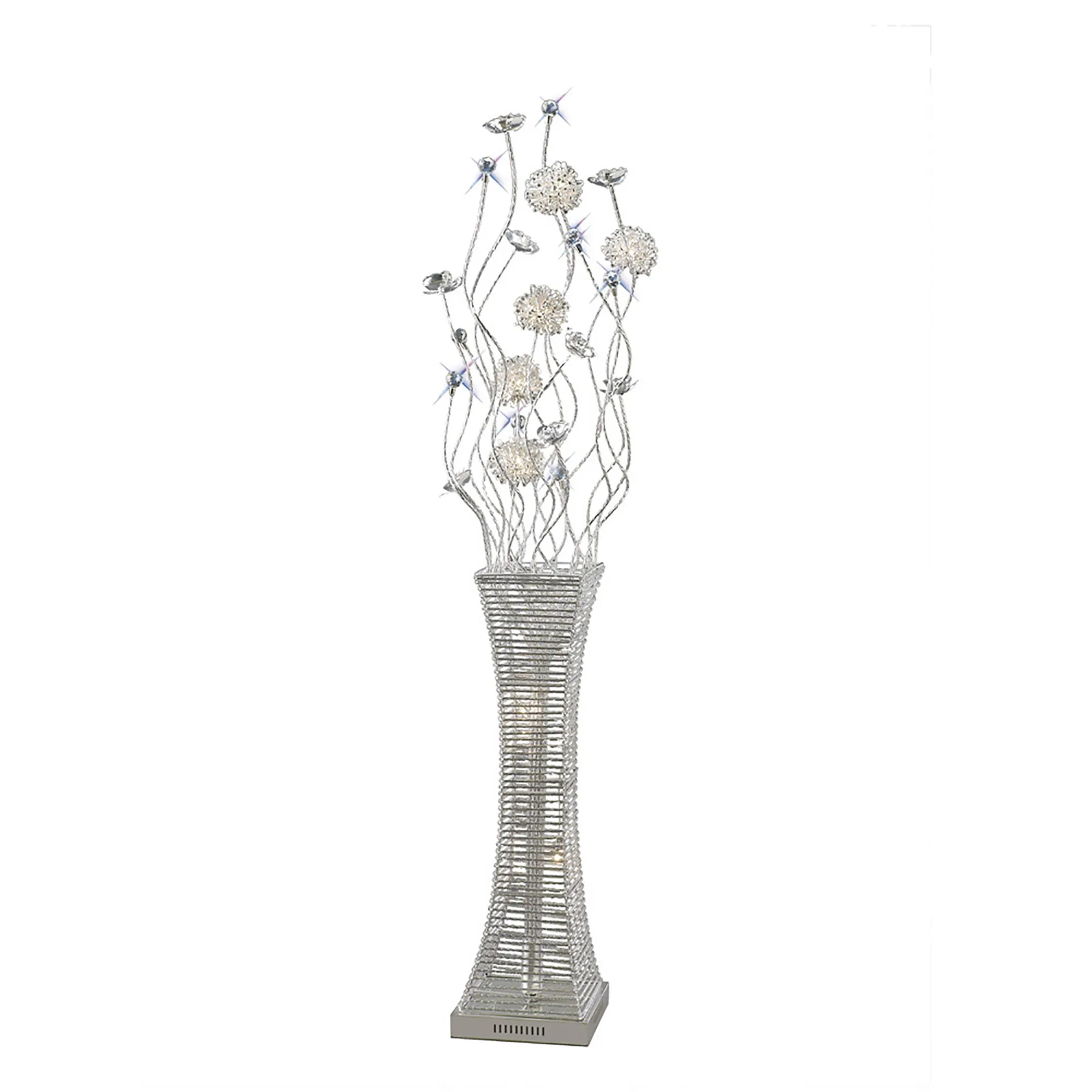 Majella Crystal Floor Lamp 7 Light IL70398  Diyas Home Majella Aluminium